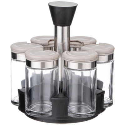 Набор емкостей для специй 6шт 100мл на подставке AGNESS 671-108-2