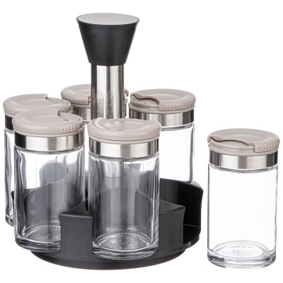 Набор емкостей для специй 6шт 100мл на подставке AGNESS 671-108