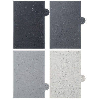 Набор из 10пр: 5 ножей, 4 доски и подставка, цвет: черный мрамор AGNESS 671-203-2