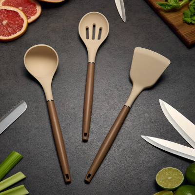 Набор из 9пр: 5 ножей, половник, лопатка и шумовка, вращающаяся подставка AGNESS 671-204-2