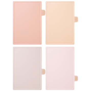 Набор из 4 досок на подставке, цвет: розово-бежевый AGNESS 671-206-1