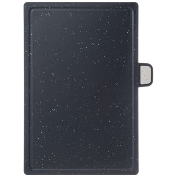 Набор из 4 досок на подставке, цвет: серый AGNESS 671-207-3