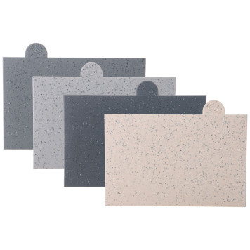 Набор из 10пр: 5 ножей, 4 доски и подставка, цвет: бело-серый AGNESS 671-212-2