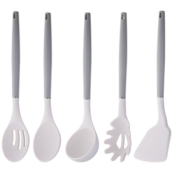 Набор из 12пр: 5 ножей, доска, подставка, половник, ложка, лопатка, шумовка, ложка для спагетти AGNESS 671-213-5