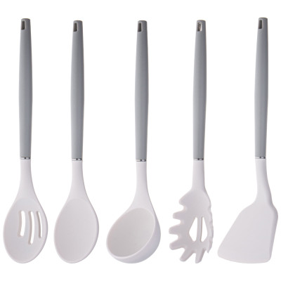 Набор из 12пр: 5 ножей, доска, подставка, половник, ложка, лопатка, шумовка, ложка для спагетти AGNESS 671-213-5