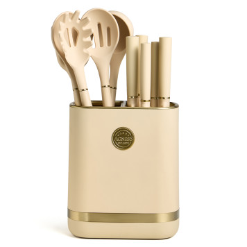 Набор из 11пр: 5 ножей, подставка, половник, ложка, лопатка, шумовка, ложка для спагетти AGNESS 671-220-2