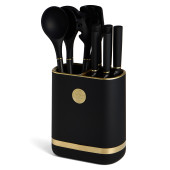 Набор из 11пр: 5 ножей, подставка, половник, ложка, лопатка, шумовка, ложка для спагетти AGNESS 671-221