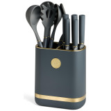 Набор из 11пр: 5 ножей, подставка, половник, ложка, лопатка, шумовка, ложка для спагетти AGNESS 671-222