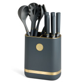 Набор из 11пр: 5 ножей, подставка, половник, ложка, лопатка, шумовка, ложка для спагетти AGNESS 671-222