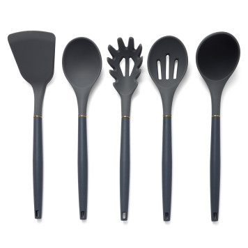 Набор из 11пр: 5 ножей, подставка, половник, ложка, лопатка, шумовка, ложка для спагетти AGNESS 671-222-1