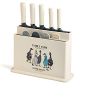 Набор из 10пр: 5 ножей, 4 доски и подставка, серия "FAMILY FARM" AGNESS 671-223