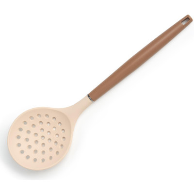 Набор из 11пр: 5 ножей, половник, лопатка, шумовка, подставка, ножеточка и ножницы, цвет: бежевый AGNESS 671-226-6