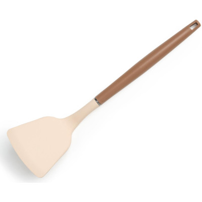 Набор из 11пр: 5 ножей, половник, лопатка, шумовка, подставка, ножеточка и ножницы, цвет: бежевый AGNESS 671-226-7