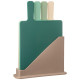 Набор разделочных досок из 4 шт+подставка 24*7.8*17cm цвет:зеленый AGNESS 671-506