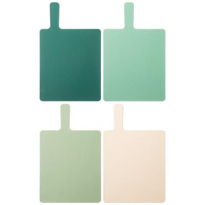 Набор разделочных досок из 4 шт+подставка 24*7.8*17cm цвет:зеленый AGNESS 671-506-2