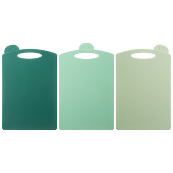 Набор разделочных досок из 3 шт+подставка 24*7.8*17cm цвет: зеленый AGNESS 671-508-2