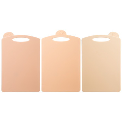 Набор разделочных досок из 3 шт+подставка 24*7.8*17cm цвет: бежевый AGNESS 671-509-2