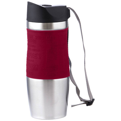 Термокружка 360 мл с кнопкой стоппером (кор=30шт.) AGNESS 709-032