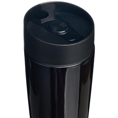 Термокружка " ЧЕРНАЯ ПАНТЕРА" с кнопкой-стоппером , 360мл колба нерж.сталь 18/10 AGNESS 709-085-1