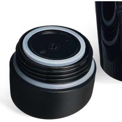 Термокружка " ЧЕРНАЯ ПАНТЕРА" с кнопкой-стоппером , 360мл колба нерж.сталь 18/10 AGNESS 709-085-2