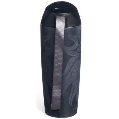 Термокружка " ЛЕВ" с кнопкой-стоппером, 360мл колба нерж.сталь 18/10 AGNESS 709-086-1