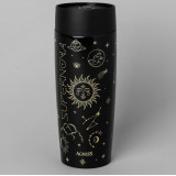 Термокружка "SUPERNOVA BLACK" 360мл, колба нерж.сталь 18/10 AGNESS 709-108