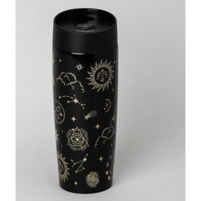 Термокружка "SUPERNOVA BLACK" 360мл, колба нерж.сталь 18/10 AGNESS 709-108-2