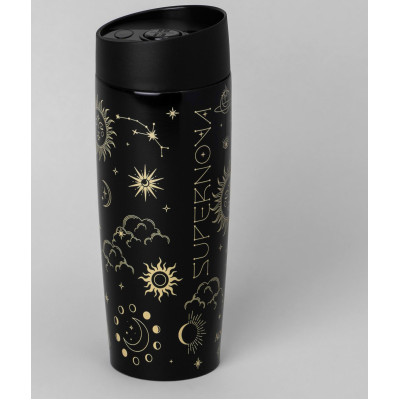 Термокружка "SUPERNOVA BLACK" 360мл, колба нерж.сталь 18/10 AGNESS 709-108-3