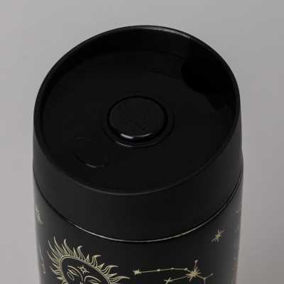 Термокружка "SUPERNOVA BLACK" 360мл, колба нерж.сталь 18/10 AGNESS 709-108-4