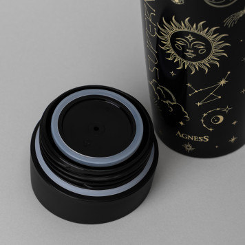 Термокружка "SUPERNOVA BLACK" 360мл, колба нерж.сталь 18/10 AGNESS 709-108-5