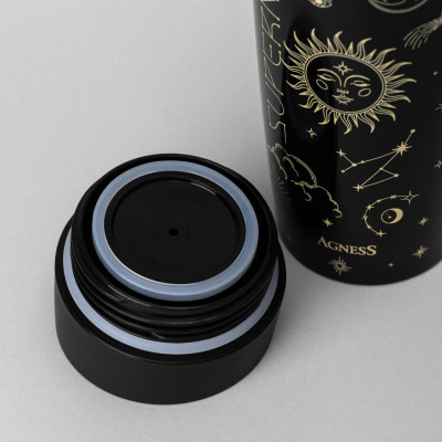 Термокружка "SUPERNOVA BLACK" 360мл, колба нерж.сталь 18/10 AGNESS 709-108-5