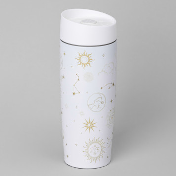 Термокружка "SUPERNOVA WHITE" 360мл, колба нерж.сталь 18/10 AGNESS 709-109-1