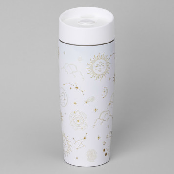 Термокружка "SUPERNOVA WHITE" 360мл, колба нерж.сталь 18/10 AGNESS 709-109-2