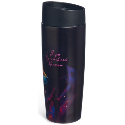 Термокружка "ЛИСА" 360мл, колба нерж.сталь 18/10 AGNESS 709-110-2