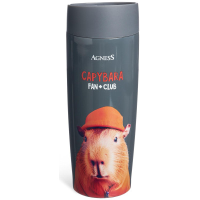 Термокружка "CAPYBARA" 360мл, колба нерж.сталь 18/10 AGNESS 709-112