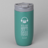 Термокружка "HAPPINESS" 450мл, колба нерж.сталь 18/10 AGNESS 709-113