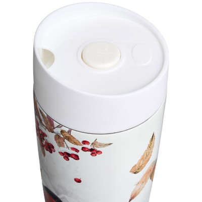 Термокружка "СНЕГИРИ" 360мл, колба нерж.сталь 18/10 AGNESS 709-123-5