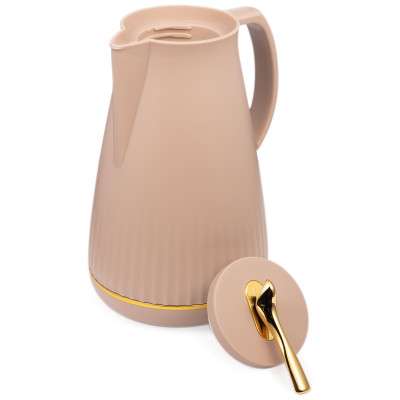 Термос со стеклянной колбой, 950 мл, крышка с клапаном AGNESS 734-201-2