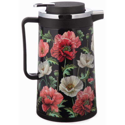 Термос со стеклянной колбой, 950 мл, крышка с клапаном, серия "МАКИ" AGNESS 734-205-1