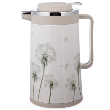 Термос со стеклянной колбой, 950 мл, крышка с клапаном, серия "DANDELION" AGNESS 734-206