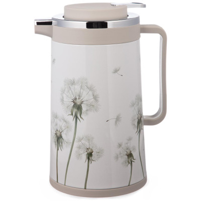 Термос со стеклянной колбой, 950 мл, крышка с клапаном, серия "DANDELION" AGNESS 734-206