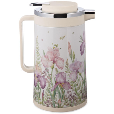 Термос со стеклянной колбой, 950 мл, крышка с клапаном, серия "IRISES" AGNESS 734-208-1