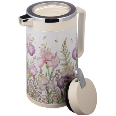 Термос со стеклянной колбой, 950 мл, крышка с клапаном, серия "IRISES" AGNESS 734-208-2