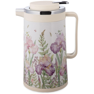 Термос со стеклянной колбой, 950 мл, крышка с клапаном, серия "IRISES" AGNESS 734-208