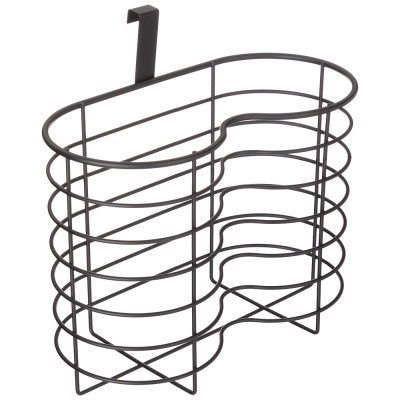 Органайзер для бумажных полотенец и туалетной бумаги навесной 26*12*20 см цвет:черный AGNESS 768-708