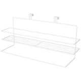 Навесной держатель для полотенца с полкой 40*12*16 см цвет: белый AGNESS 768-715