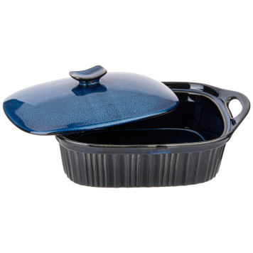 Форма для запекания с крышкой reactive blue 33*23*9,5/13 см 2000 мл AGNESS 780-110-2