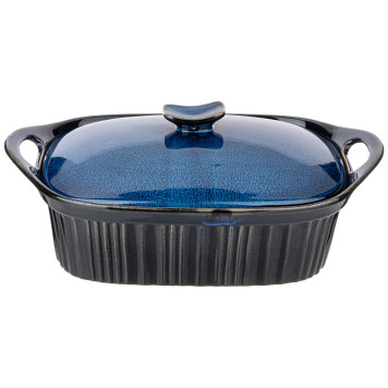 Форма для запекания с крышкой reactive blue 33*23*9,5/13 см 2000 мл AGNESS 780-110