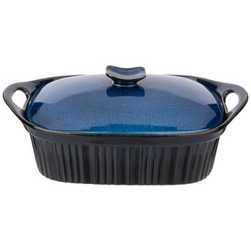 Форма для запекания с крышкой reactive blue 33*23*9,5/13 см 2000 мл AGNESS 780-110-3