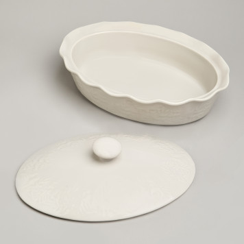 Форма для запекания с крышкой beige 33*24*8/13см 2000 мл AGNESS 780-127-3